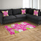 Pink & Green Argyle 4'x6' Indoor Area Rugs - IN CONTEXT
