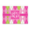 Pink & Green Argyle 4' x 6' Indoor Area Rug (Personalized)