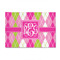Pink & Green Argyle 4' x 6' Patio Rug (Personalized)