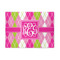 Pink & Green Argyle 5'x7' Indoor Area Rugs - Main