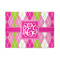 Pink & Green Argyle Area Rug (Personalized)