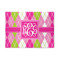 Pink & Green Argyle 5' x 7' Patio Rug (Personalized)