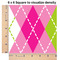 Pink & Green Argyle 6x6 Swatch of Fabric