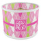 Pink & Green Argyle 8" Drum Lampshade - ANGLE Poly-Film