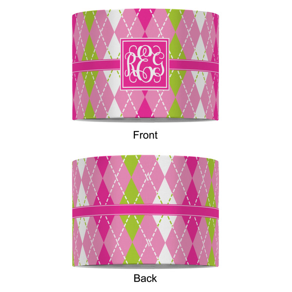Pink & Green Argyle 8" Drum Lampshade - APPROVAL (Fabric)