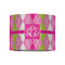 Pink & Green Argyle 8" Drum Lampshade - FRONT (Fabric)