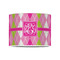 Pink & Green Argyle 8" Drum Lampshade - FRONT (Poly Film)