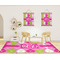 Pink & Green Argyle 8'x10' Indoor Area Rugs - IN CONTEXT