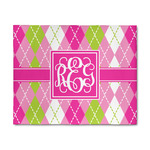 Pink & Green Argyle 8' x 10' Indoor Area Rug (Personalized)