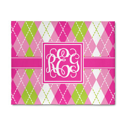 Pink & Green Argyle 8' x 10' Patio Rug (Personalized)