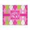 Pink & Green Argyle 8'x10' Patio Rug - Front/Main