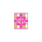 Pink & Green Argyle Canvas Print - 8x10 (Personalized)