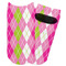 Pink & Green Argyle Adult Ankle Socks