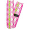 Pink & Green Argyle Adult Crew Socks