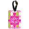 Pink & Green Argyle Aluminum Luggage Tag (Personalized)