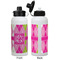 Pink & Green Argyle Aluminum Water Bottle - White APPROVAL