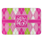 Pink & Green Argyle Anti-Fatigue Kitchen Mat (Personalized)