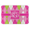 Pink & Green Argyle Anti-Fatigue Kitchen Mat (Personalized)