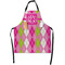 Pink & Green Argyle Apron With Pockets w/ Monogram