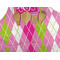 Pink & Green Argyle Apron - Pocket Detail with Props