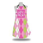 Pink & Green Argyle Apron w/ Monogram