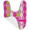 Pink & Green Argyle Baby Bib - AFT folded