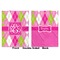 Pink & Green Argyle Baby Blanket (Double Sided - Printed Front and Back)