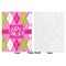Pink & Green Argyle Baby Blanket (Single Side - Printed Front, White Back)