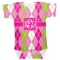 Pink & Green Argyle Baby Bodysuit 3-6