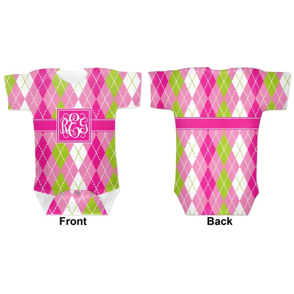 Pink & Green Argyle Baby Bodysuit Approval