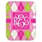 Pink & Green Argyle Baby Swaddling Blanket (Personalized)
