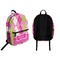 Pink & Green Argyle Backpack front and back - Apvl