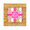 Pink & Green Argyle Bamboo Trivet with Ceramic Tile Insert (Personalized)