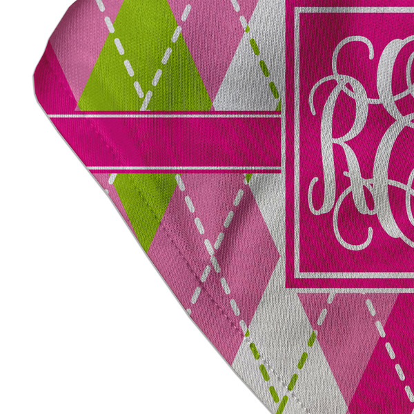 Pink & Green Argyle Bandana Detail