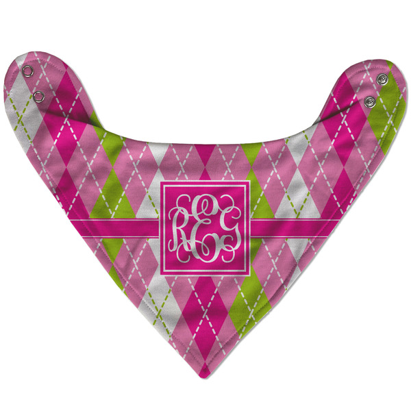 Pink & Green Argyle Bandana Flat Approval
