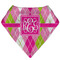 Pink & Green Argyle Bandana Bib (Personalized)