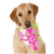 Pink & Green Argyle Dog Bandana Scarf w/ Monogram