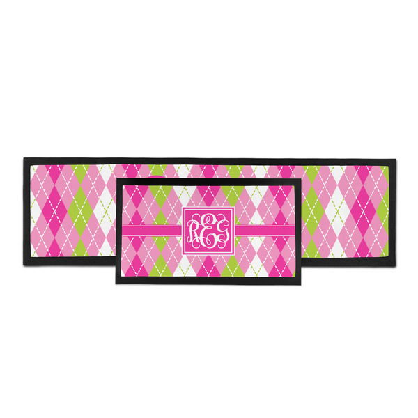 Pink & Green Argyle Bar Mat - Parent Main