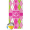 Pink & Green Argyle Beach Towel (Personalized)