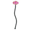 Pink & Green Argyle Black Plastic 7" Stir Stick - Oval - Single Stick