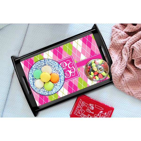 Pink & Green Argyle Black Tray - Lifestyle (UPDATED)