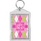 Pink & Green Argyle Bling Keychain (Personalized)
