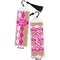 Pink & Green Argyle Bookmark with tassel - Front and Back
