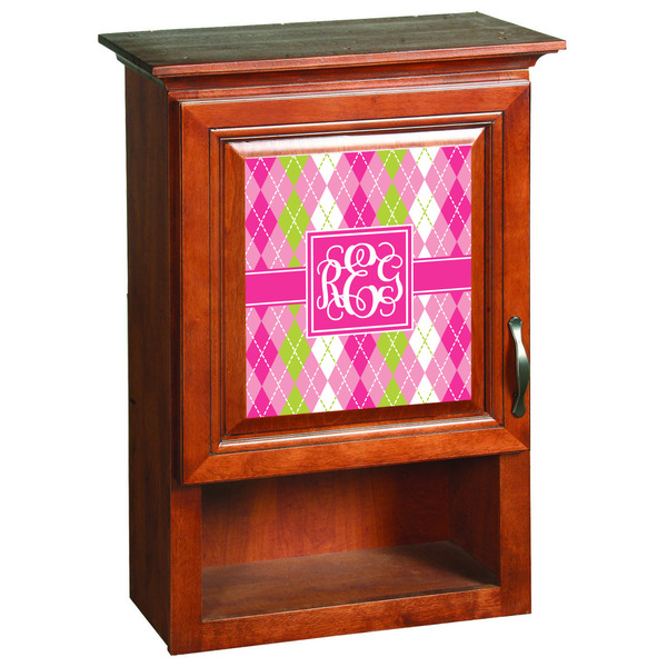 Pink & Green Argyle Cabinet Decal - Custom Size