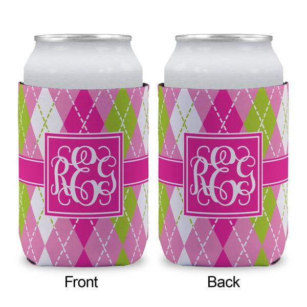 Pink & Green Argyle Can Sleeve - APPROVAL (single)