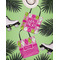Pink & Green Argyle Canvas Tote Lifestyle Front and Back