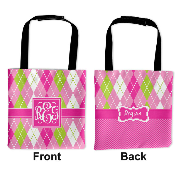 Pink & Green Argyle Car Bag - Apvl