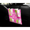 Pink & Green Argyle Car Bag - In Use