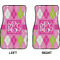 Pink & Green Argyle Car Mat Front - Approval
