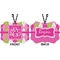 Pink & Green Argyle Car Ornament (Approval)